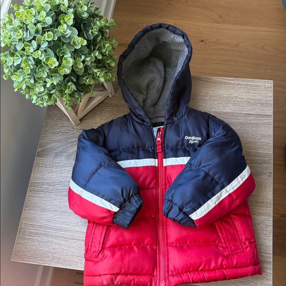 OshKosh B'gosh Red and Navy Puffer Jacket